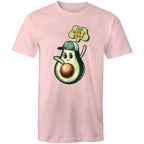 Avocado, I Don't Give A Guac - Mens T-Shirt Pink Mens T-shirt Food Printed In Australia