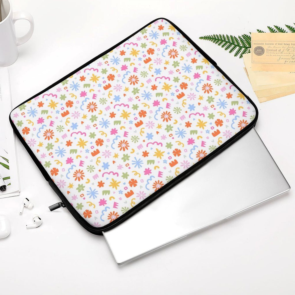 Colourful Abstract Shapes Laptop Sleeve (Multiple Sizes) Laptop Sleeve Printed Offshore