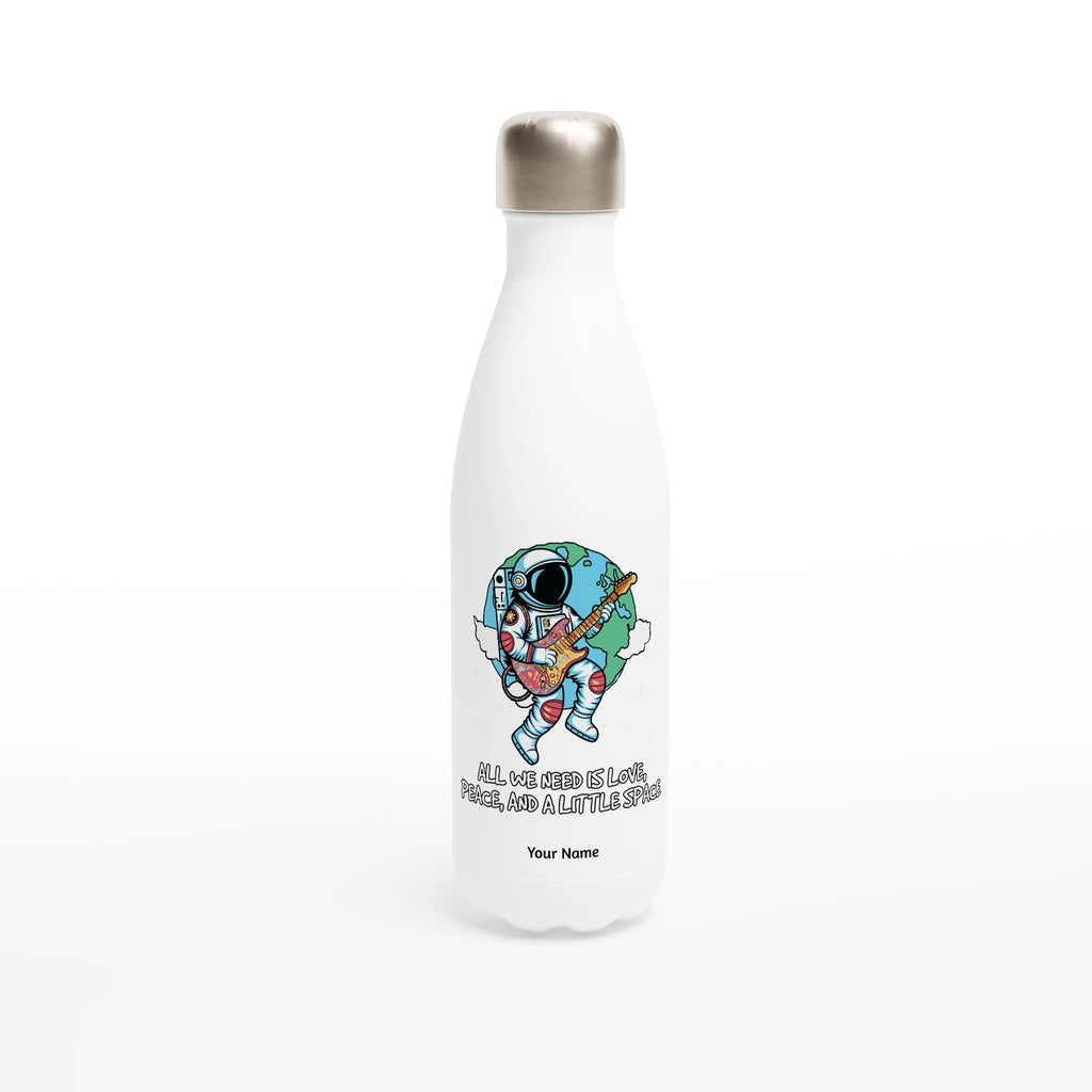 Personalised - Astronaut, All We Need Is Love, Peace And A Little Space - Default Title Personalised Water Bottle customise personalise Space