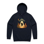 Black Cat Alien UFO Abduction Men's AS Colour Hoodie
