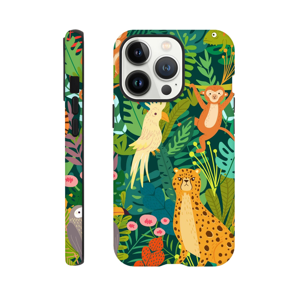 Tropical Jungle Animals - Apple iPhone Tough case iPhone 13 Pro iPhone Tough Case animal Globally Fulfilled