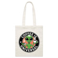 Coffee Is Universal Parcel Canvas Tote Bag Default Title Small Tote Bag Coffee Printed In Australia Sci Fi