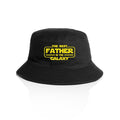 The Best Father In The Galaxy - AS Colour Bucket Hat Black One Size As Colour Bucket Hat Dad Printed In Australia Space