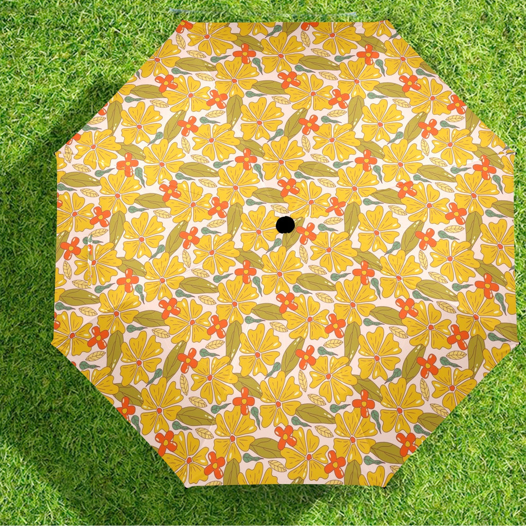 Trippy Floral Umbrella Umbrella Plants Printed Offshore