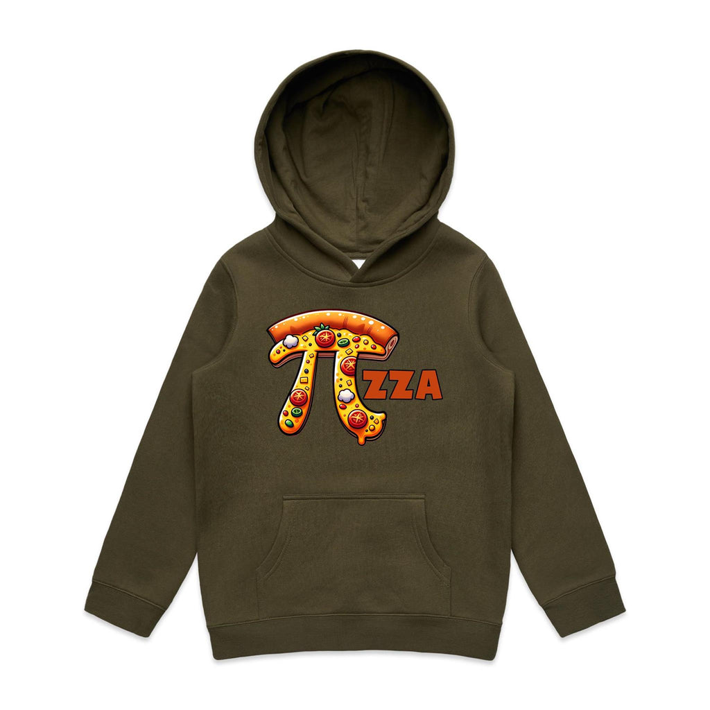 Pi Pizza - Kids Hoodie Army Kids Hoodie Printed In Australia