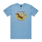 Dachshund, I've Got Friends In Low Places Men's AS Colour T-shirt Carolina Blue Mens T-shirt animal Printed In Australia