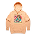 Retro Coffee Woman Women's AS Colour Hoodie Peach Womens Hoodie Coffee Printed In Australia Retro