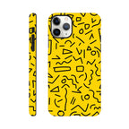 Yellow Black Graphic Squiggle - Apple iPhone Tough case iPhone Tough Case Globally Fulfilled Retro