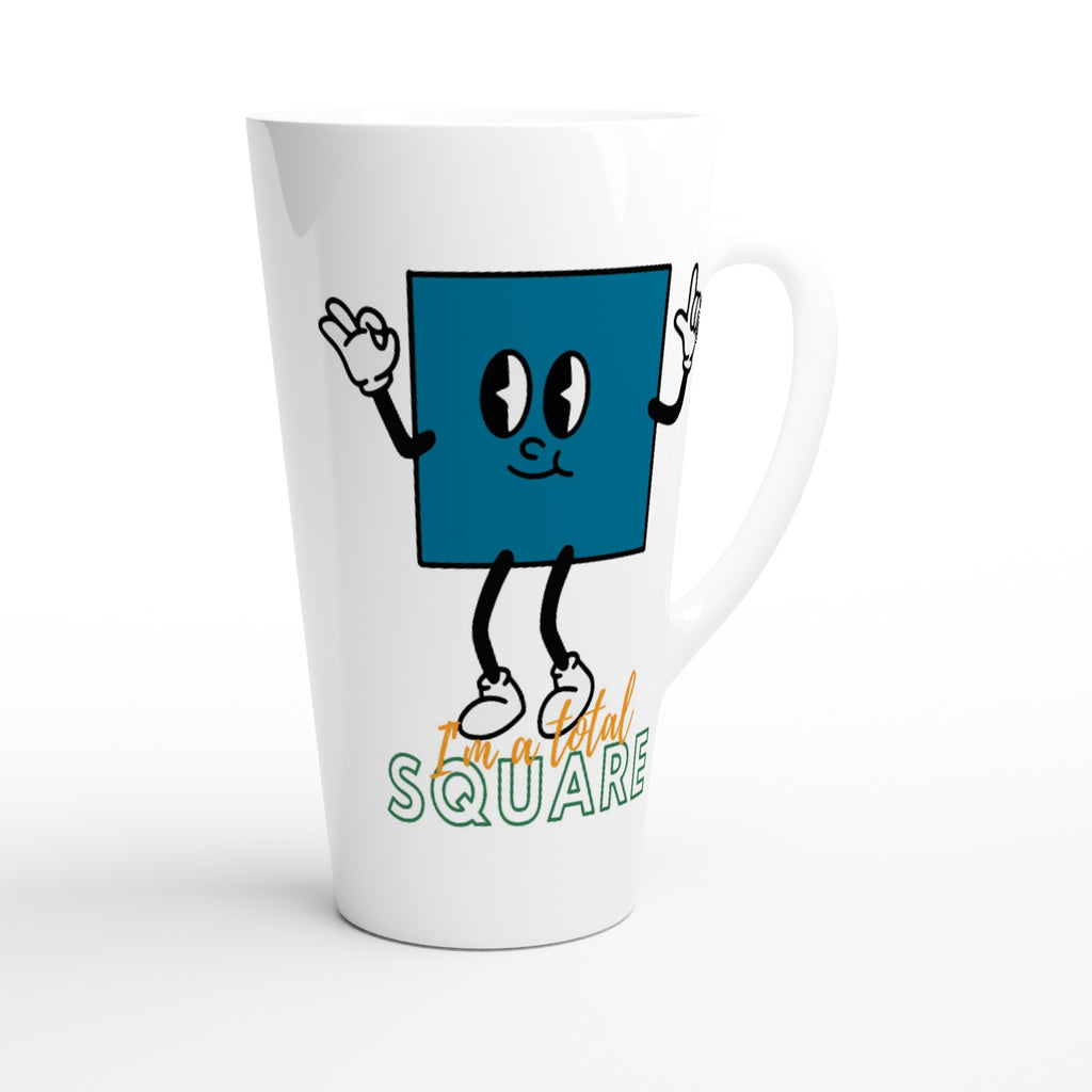 I'm A Total Square - White Latte 17oz Ceramic Mug Latte Mug Globally Fulfilled Maths