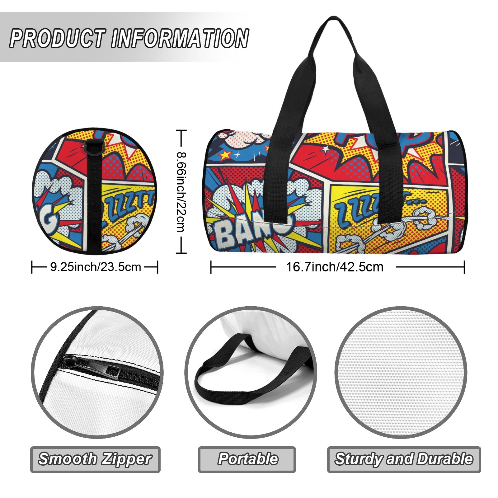 Comic Book Duffle Bag Duffle Bag Printed Offshore