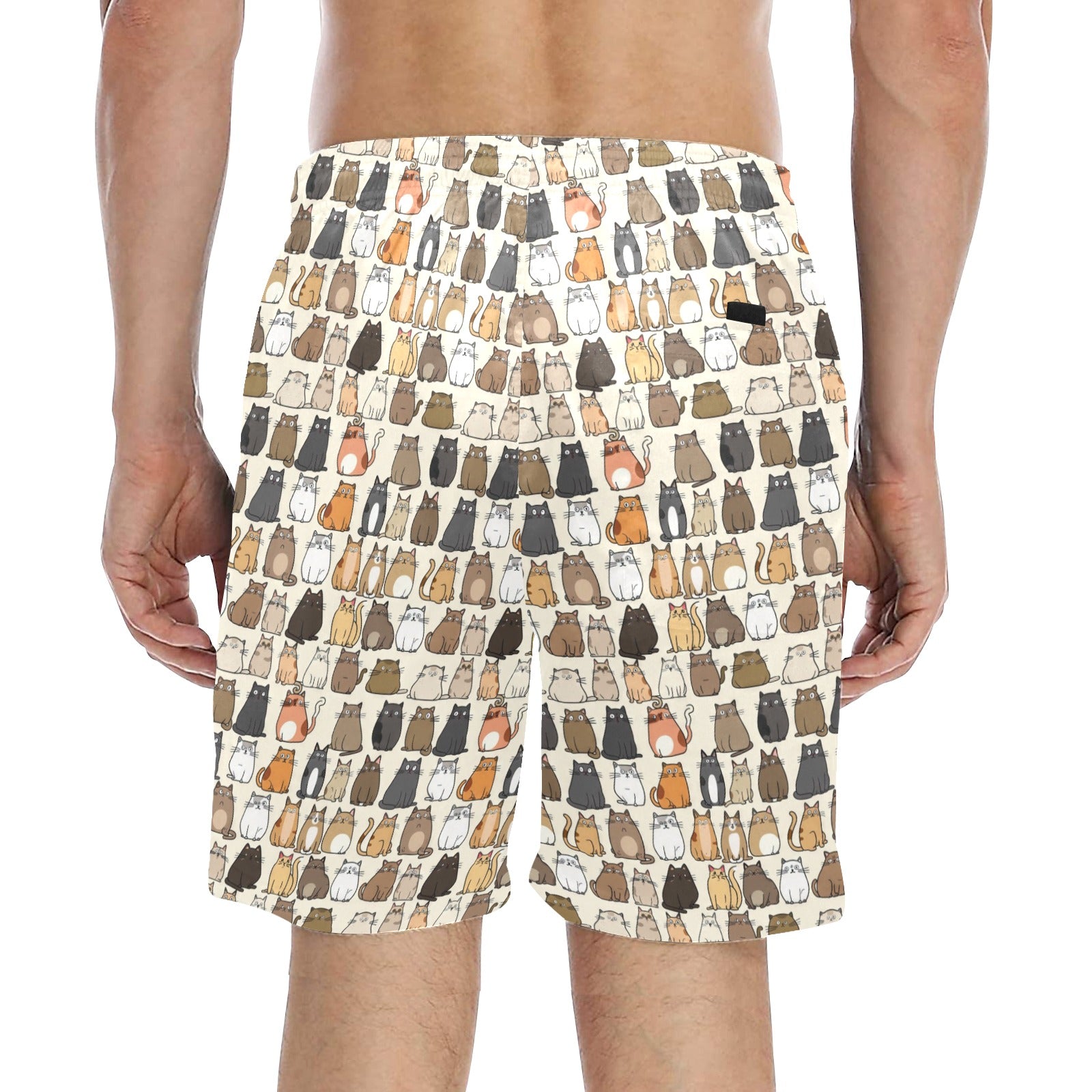 Lots Of Cats - Men's Mid-Length Beach Shorts Men's Mid-Length Beach Shorts animal Printed Offshore