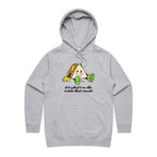 It's What's On The Inside That Counts, Sandwich - Womens Hoodie Grey Marle Womens Hoodie Food Positivity Printed In Australia