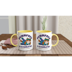 Personalised - Purrfect Is Overrated - White 11oz Ceramic Mug with Colour Inside Personalised 11oz Mug animal customise Fitness Globally Fulfilled personalise