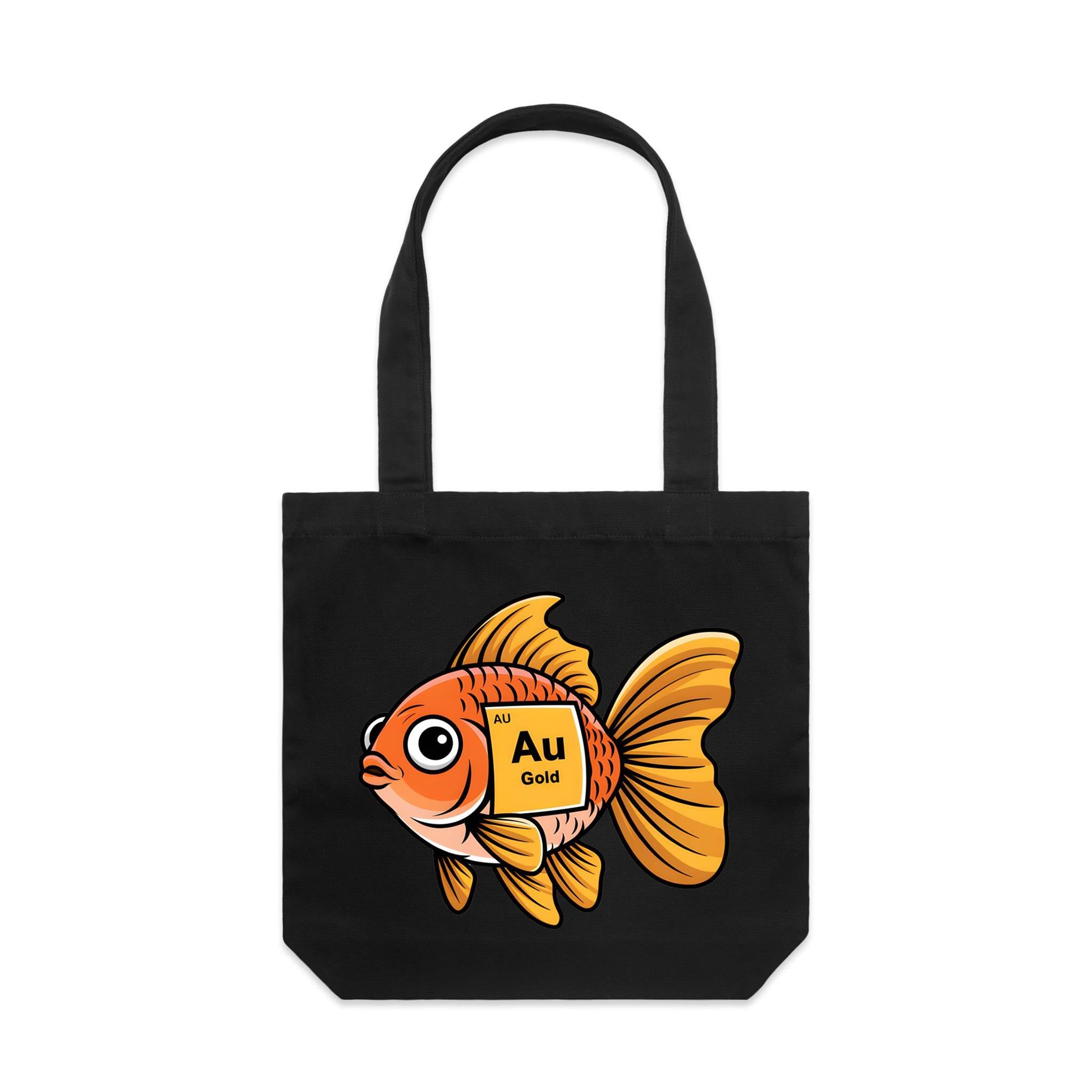 Gold Fish Periodic Table Canvas Tote Bag