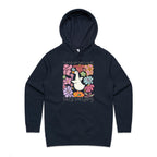 Sorry I'm Late, I Was Dilly Dallying - Womens Hoodie Navy Womens Hoodie animal Printed In Australia