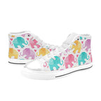 Elephant Dance - Kids High Top Canvas Shoes
