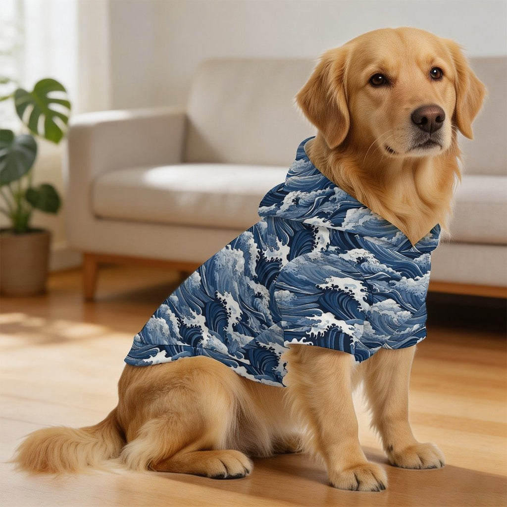 Japanese Waves Pet Hoodie (Large Size)