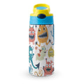 Monster Time Little Kids Water Bottle blue 350ml Little Kids Water Bottle Printed Offshore Sci Fi