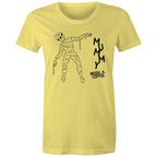 Mummy Needs A Coffee - Womens T-shirt Yellow Womens T-shirt Coffee Mum Printed In Australia