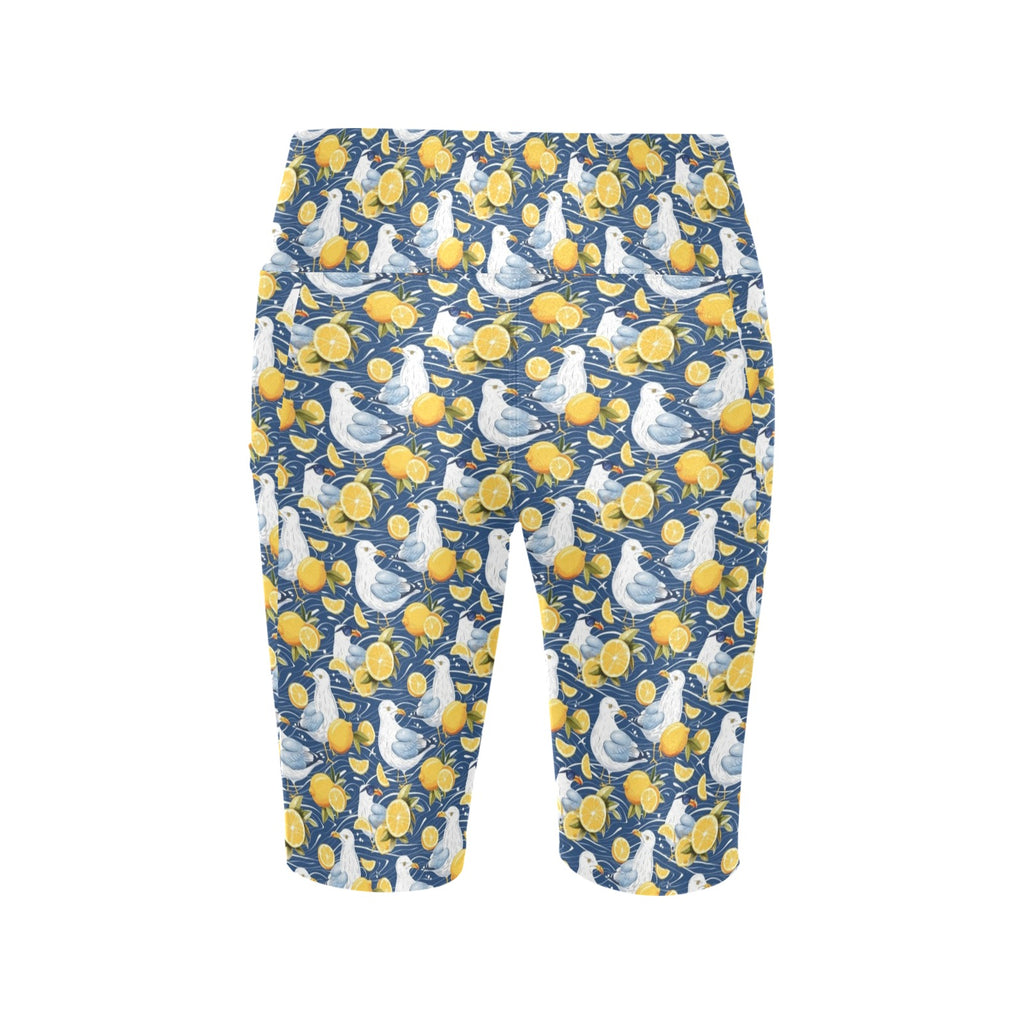 Lemon Seagull Women's Bike Shorts With Side Pockets