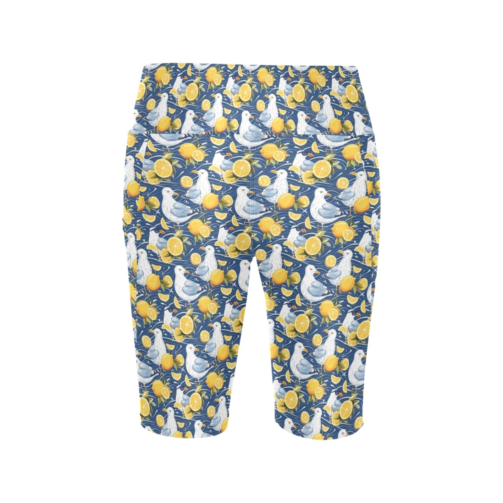 Lemon Seagull Women's Bike Shorts With Side Pockets