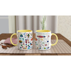 Science Time - White 11oz Ceramic Mug with Colour Inside Ceramic Yellow Colour 11oz Mug Globally Fulfilled Science