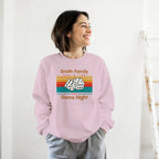Personalised - Dice, Family Games Night - Classic Unisex Crewneck Sweatshirt | Gildan® 18000 Light Pink Personalised Sweatshirt customise Games Globally Fulfilled personalise