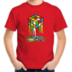 Melting Game Cube - Kids Youth T-shirt Red Kids Youth T-shirt Games