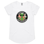 Coffee Is Universal, Alien - Womens Scoop Neck T-Shirt White Womens Scoop Neck T-shirt Coffee Printed In Australia Sci Fi