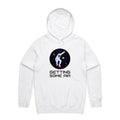 Getting Some Air, Skateboard Astronaut Men's AS Colour Hoodie White Mens Hoodie Printed In Australia Space