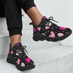 Pink Hearts Women's Twisted Sole Sneakers