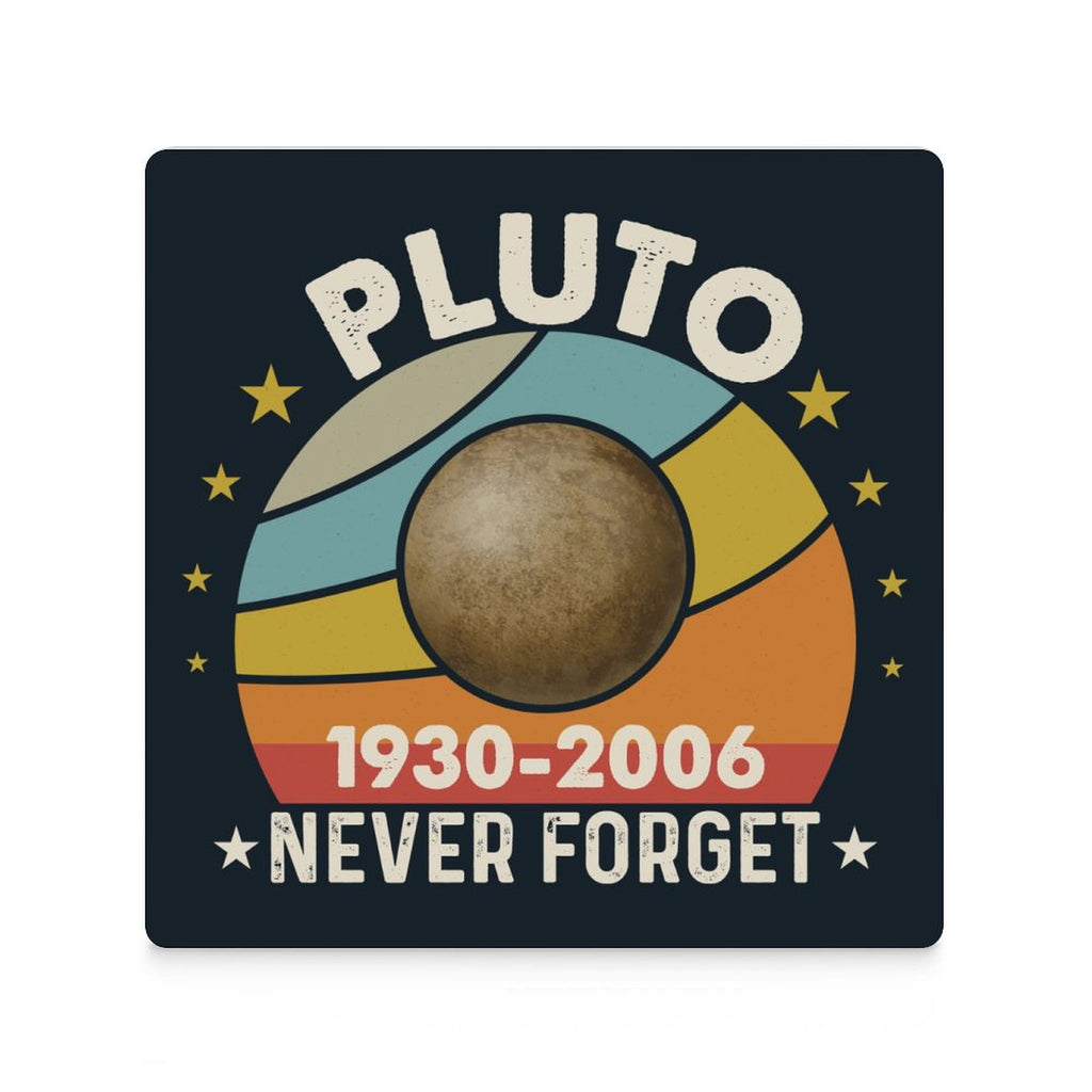 Never Forget Pluto - Ceramic Coasters (Square) Ceramic Coasters Printed Offshore Space