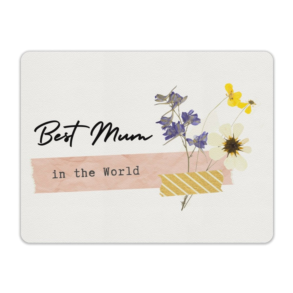 Best Mum In The World - Leather Mouse Pad Leather Mouse Pad Mum Printed Offshore