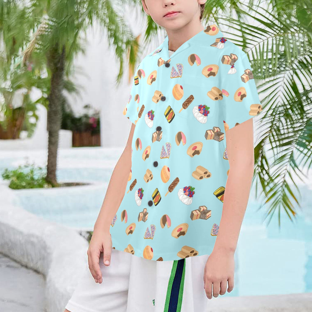 Classic Aussie Food Icons Senior Kids Hawaiian Shirt