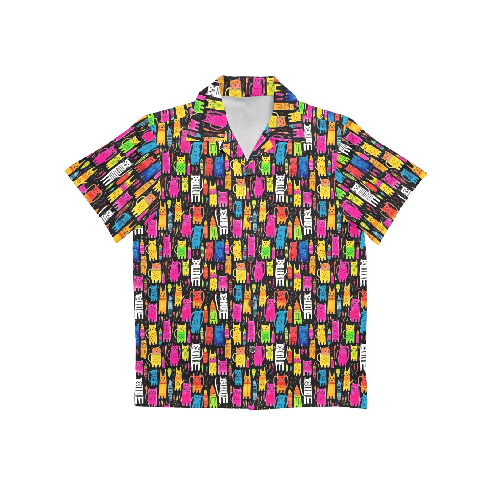 Colourful Cats - Junior Kids Hawaiian Shirt