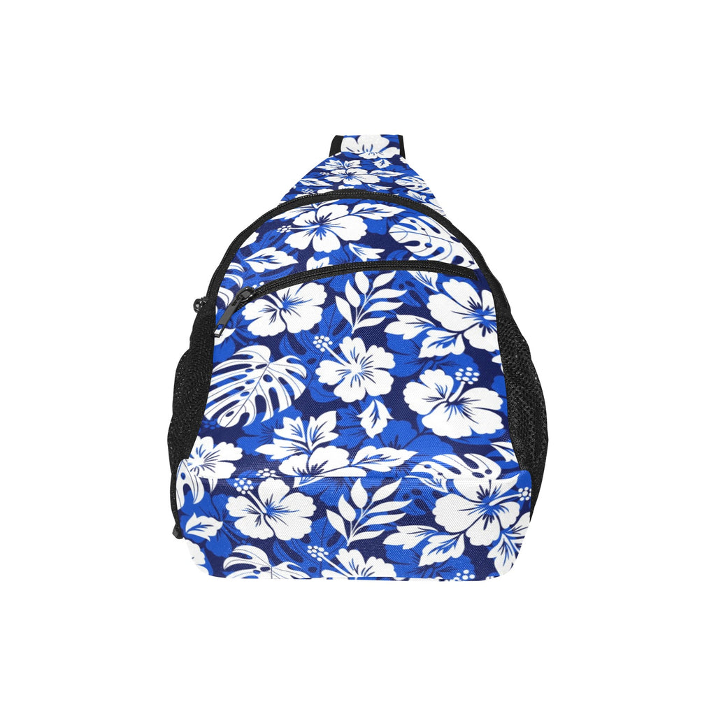 Blue Hawaiian Floral - Chest Bag