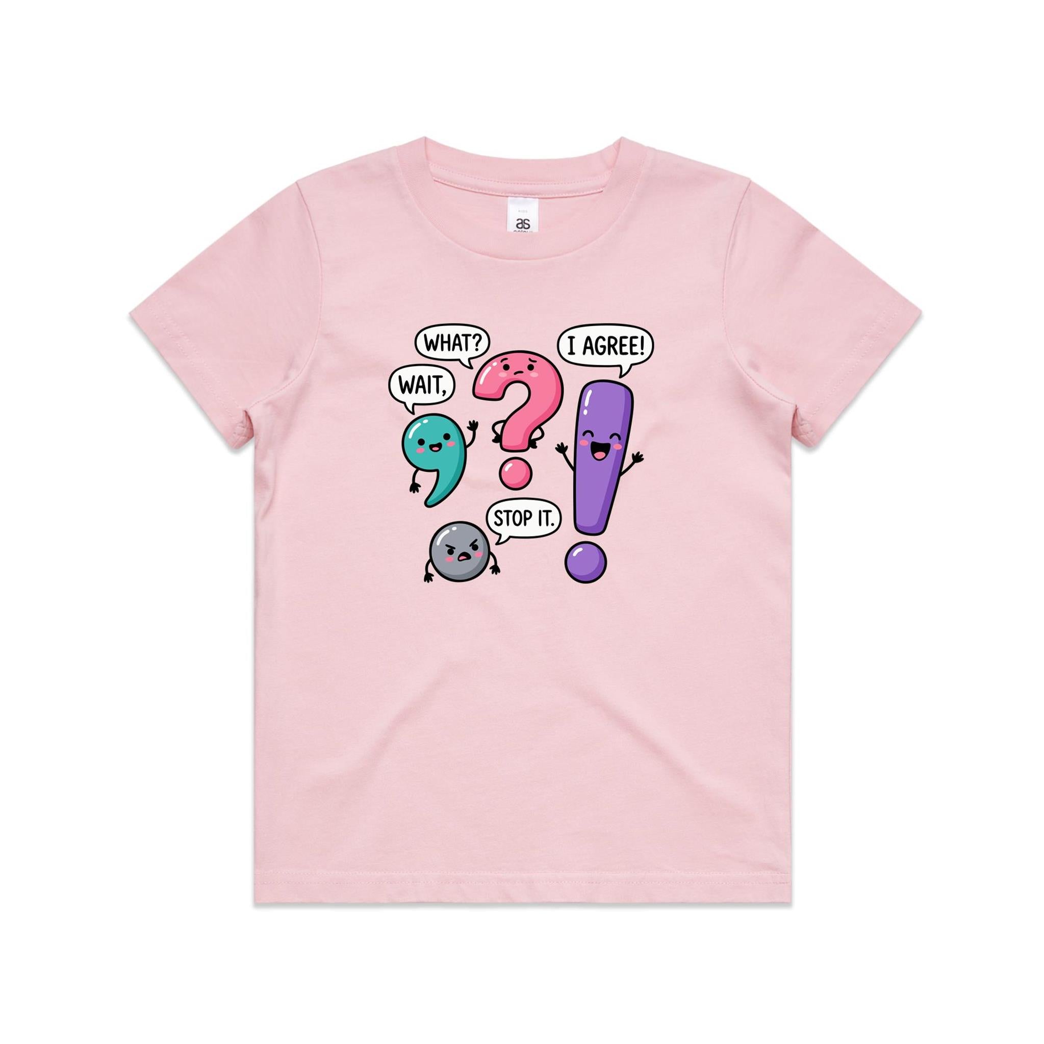 Funny Punctuation Kids AS Colour T-shirt