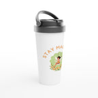 Stay Magical - White 15oz Stainless Steel Travel Mug Travel Mug Coffee Globally Fulfilled magic
