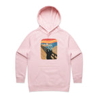Alien Scream - Womens Hoodie Pink Womens Hoodie Printed In Australia Sci Fi