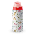 Cute Dinosaurs - Little Kids Water Bottle pink 350ml Little Kids Water Bottle animal Printed Offshore