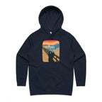 Alien Scream - Womens Hoodie Navy Womens Hoodie Printed In Australia Sci Fi