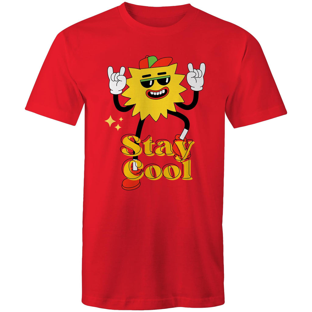 Stay Cool - Mens T-Shirt Red Mens T-shirt Printed In Australia