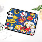 Blue Comic Book Laptop Sleeve (Multiple Sizes) Laptop Sleeve comic Printed Offshore