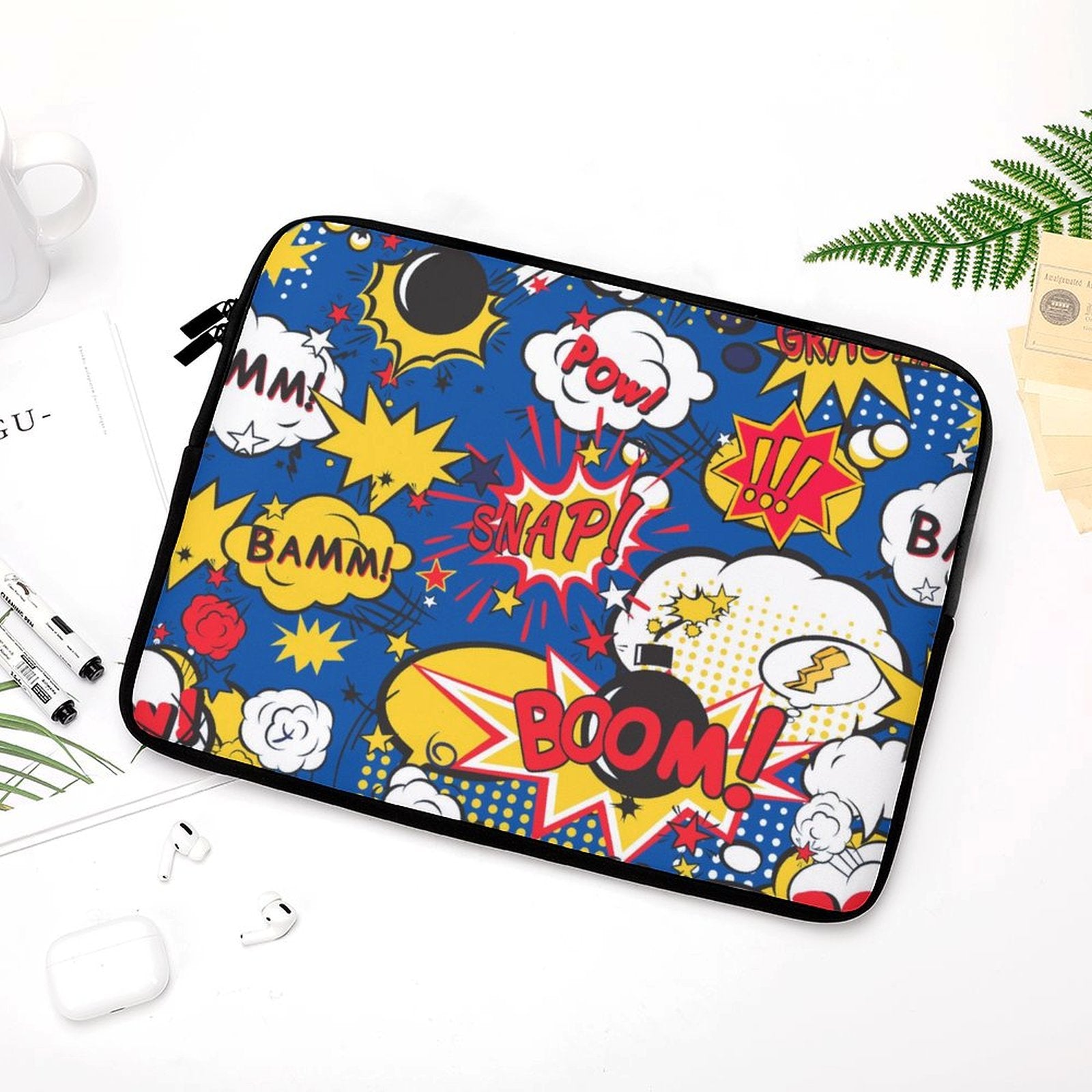 Blue Comic Book - Laptop Sleeve (Multiple Sizes)