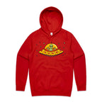 Alien Pizza - Mens Hoodie Red Mens Hoodie Food Printed In Australia Sci Fi