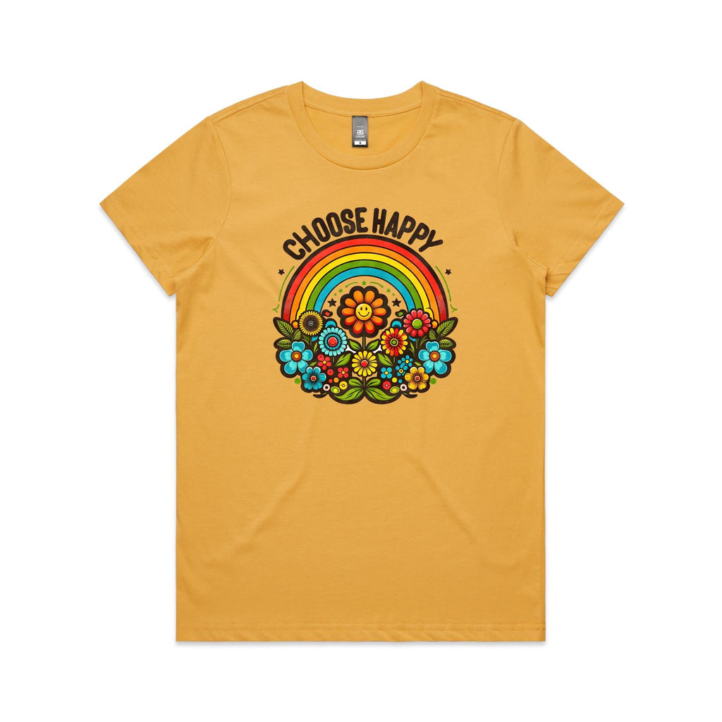 Choose Happy - Womens T-shirt