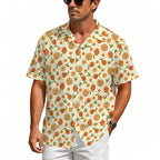 Graphic Floral Men's Crinkle Hawaiian Shirt