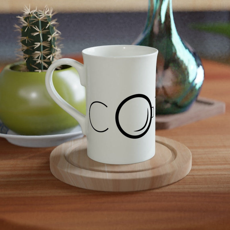 Coffee - White 10oz Porcelain Slim Mug Porcelain Mug Coffee Globally Fulfilled