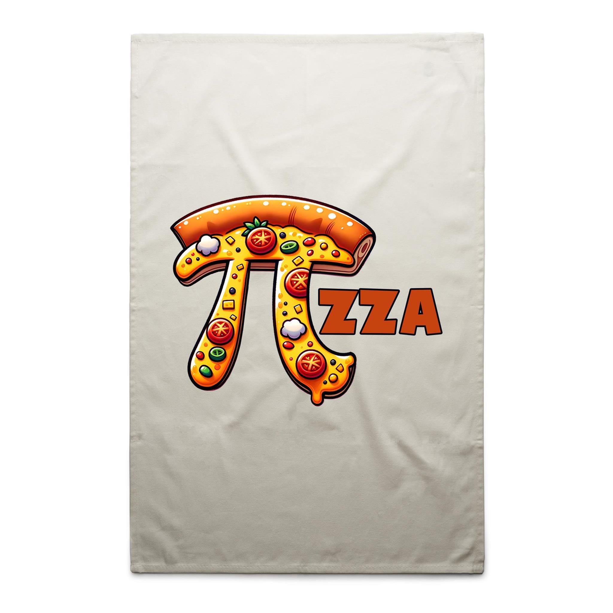 Pi Pizza - AS Colour Tea Towel Cream One Size Tea Towel Food Maths Printed In Australia Science