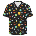Busy Space Men's Crinkle Hawaiian Shirt